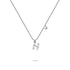 Solid 925 Sterling Silver Initial Crystal Personalised Alphabet Letter Necklace Silver